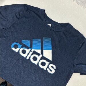 Adidas Navy and Blue Logo Tee